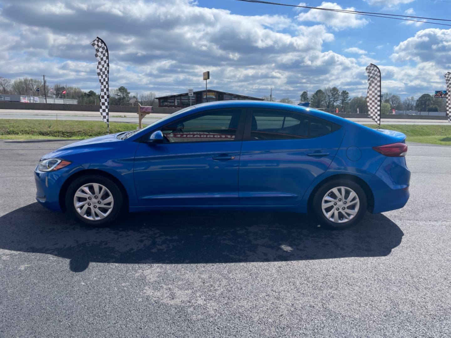 2017 Blue Hyundai Elantra (KMHD74LF7HU) with an 4-Cyl, 2.0 Liter engine, Auto, 6-Spd Shiftronic transmission, located at 8008 Warden Rd, Sherwood, AR, 72120, (501) 801-6100, 34.830078, -92.186684 - Photo#4